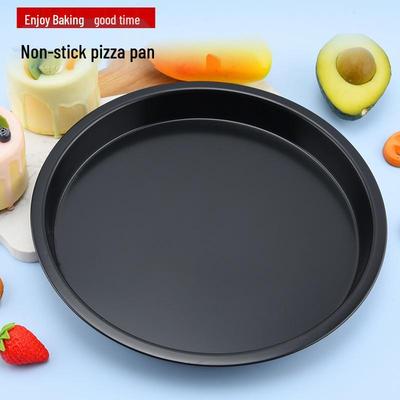 10-Inch Ronde Anti-aanbak Koolstofstaal Pizza Bakplaat Set (Zwart)