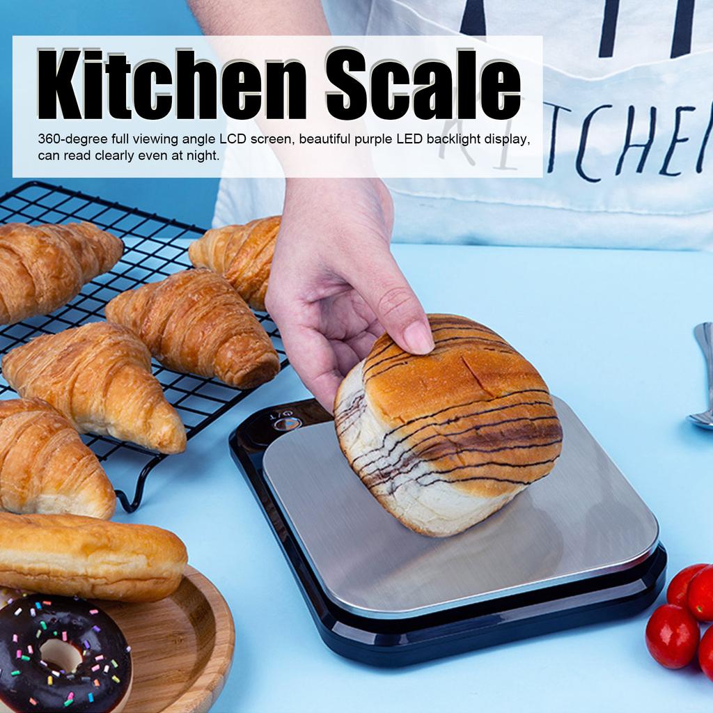 HighAccuracy Digital Scale Portable Electronic Kitchen Scale Food Measuring Weight Tool(5kg/0.1g )
