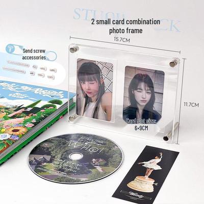 Acryl 3-Zoll-Fotorahmen-Displayständer & Fotoalbum-Aufbewahrungsbox