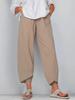 Women Plus Size Casual Loose Solid Color Nine Point Pants Cross Border Collection New