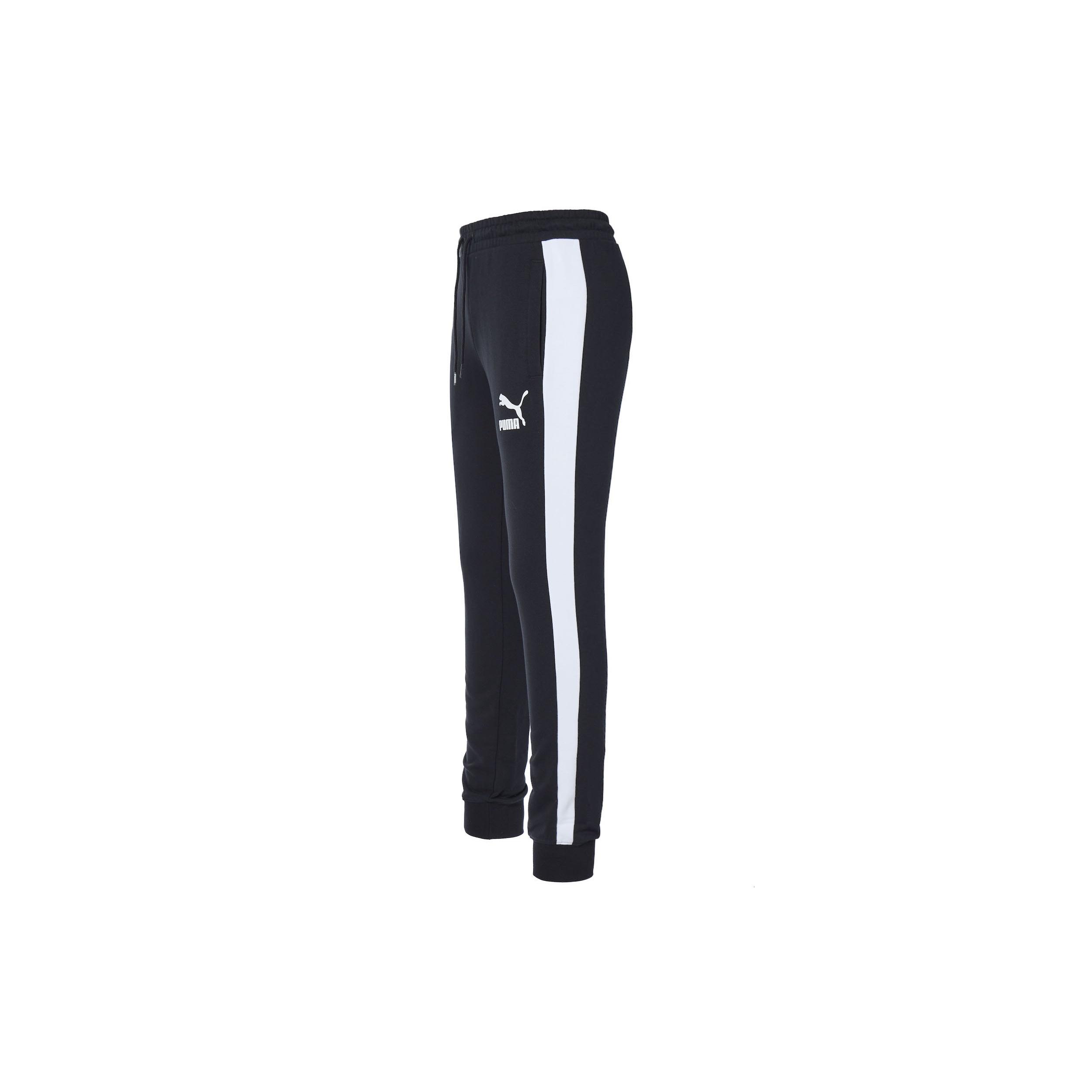 PUMA Iconic T7 Track Pants Black White Men s 595983-01 L