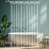 AooHome Transparent Vinyl Shower Bath Curtain for Unit Baths and Room with Long Length Curtain, Bathrooms, Divider, Clear, Lightweight, Hooks,