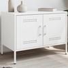 VidaXL TV Cabinet White 68x39x50.5 Cm Steel, TV Stand, TV Sideboard, Multimedia Cabinet, TV Bench, Hi-fi Cabinet, Center of 842944