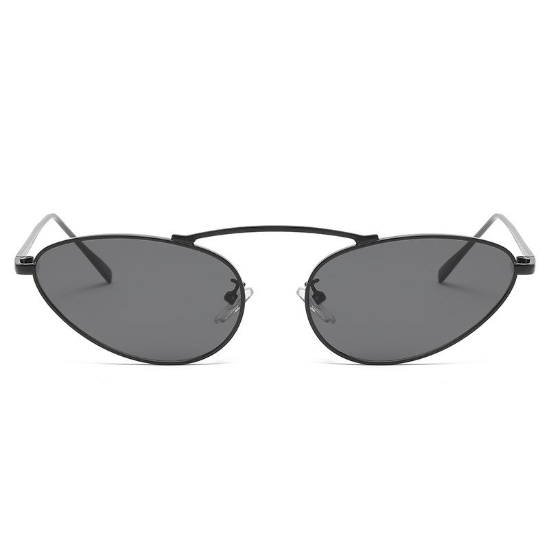 

Small Metal Frame Cat Eye Sunglasses for Women Fashion Brand Sexy Triangle Women s Sunglasses 2024 Vintage Silver Eyewear Luxury picture color черный серый