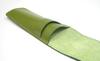 Grained Leather Pencil Case with Metallic Touch Stick and Retro Maple Ballpoint Pen Set Two-pack Yellow-Green (SASKI-ALL-HS47S-2)