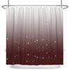 Cortina de ducha Cielo estrellado degradado Estampado de línea geométrica y puntos Cortina de baño impermeable Decoración de baño Tela de poliéster con ganchos