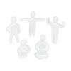 3/8Pcs 3D Printed Human Figurine Ornament Diy Paintable Mini Human Figure Statue Model For Desk Decorative Display Toys
