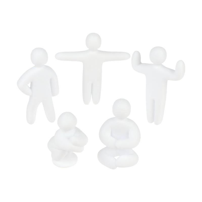 3/8Pcs 3D Printed Human Figurine Ornament Diy Paintable Mini Human Figure Statue Model For Desk Decorative Display Toys