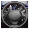 DIY Black Hand-stitched Artificial Leather Car Steering Wheel Cover For Toyota Izoa 2018  C-HR CHR 2016- car Accessories