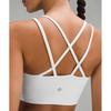 Lululemon Like A Cloud RiBBed Longline BrA  Light Support  B C Cup White