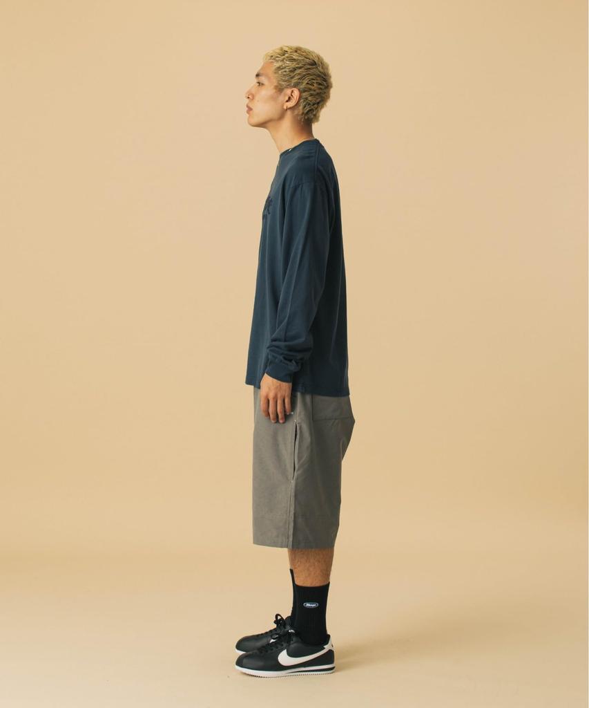 [Extra Large] Pigment Dyed Old English Logo Long Sleeve Tee, Men's, Navy