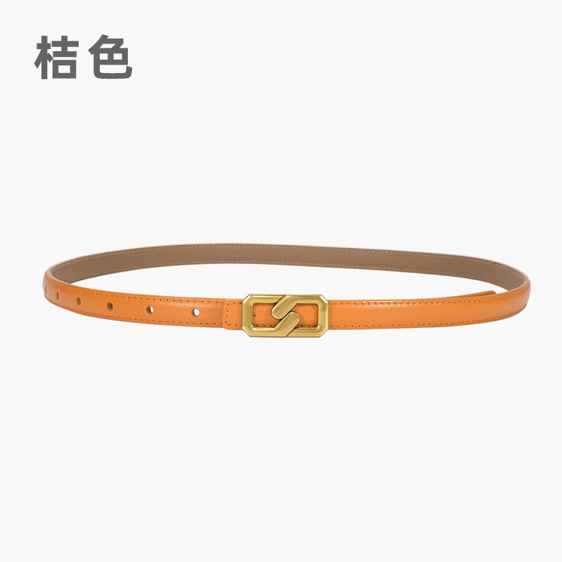 Ladies Thin Belt Simple Belt Women'S Decorative Suit Summer Dress Retro Buckle