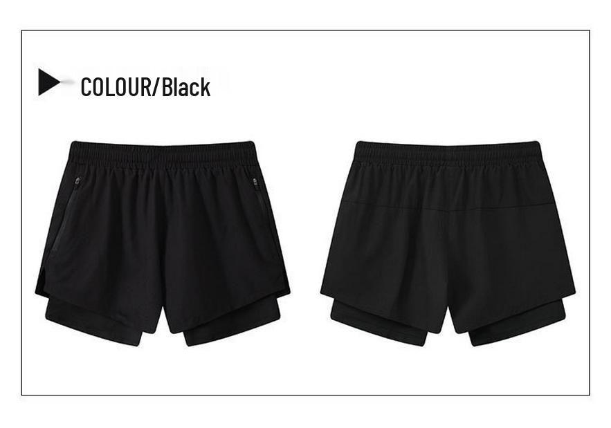 Men's Quick-Dry Summer Sports Shorts with Liner - Three-Quarter Length for Running, Fitness, Track, and Basketball.