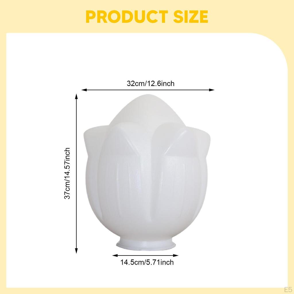 Acrylic Lamp Cover, Decorative Lampshade with Floral Pattern, Replacement for Outdoor Lighting