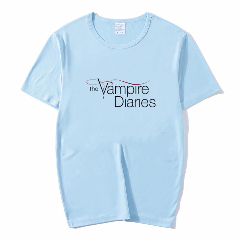 La Maglietta Diaries Stampa Damon Estiva Larga T-shirt Donna Ulzzang Casual T-shirt Harajuku