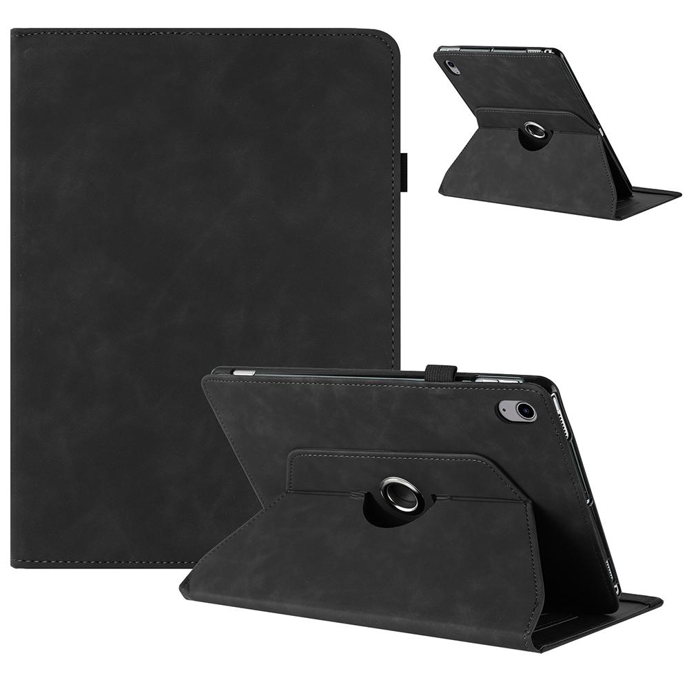 For iPad Mini (2024)/(2021) Case Rotating Stand Solid Color PU Leather Tablet Cover