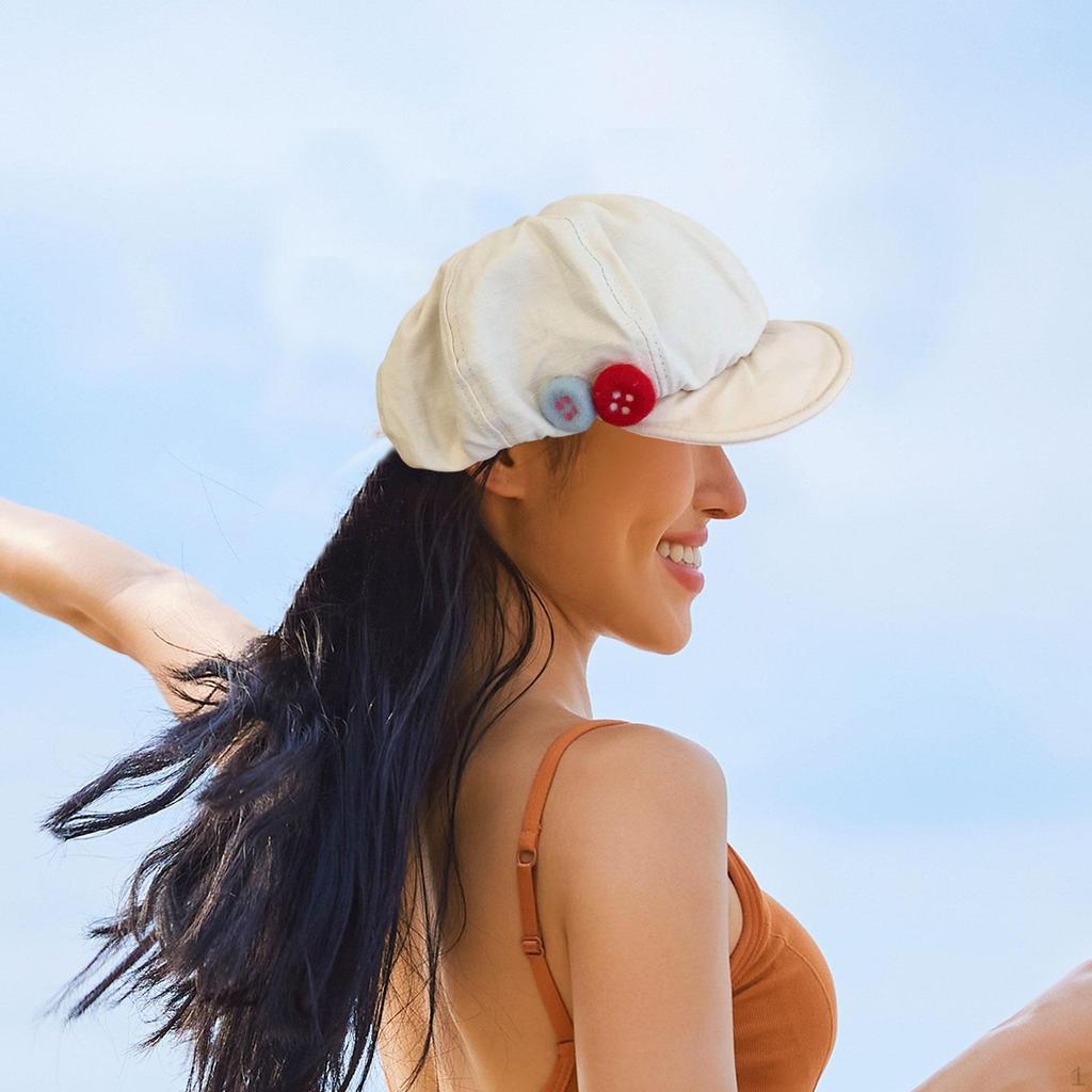 Retro Design Hat for Women Accessories Slouchy Breathable with 6.5cm Brim