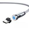 540° Rotating Magnetic 3-in-1 Charging Cable for Android, Apple, and Type-C Devices