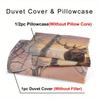 Elk Theme Down Comforter Cover Set - 2/3Pcs Soft Comfortable Breathable Fantasy Animal Pattern Printed Bedding Set