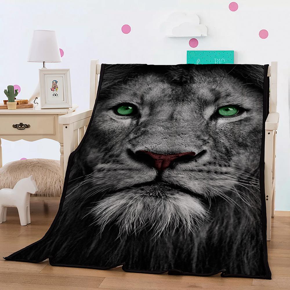 New 3D Wolf Printing Theme Blanket Housewarming Gift Decoration Summer Blanket Plush Blanket