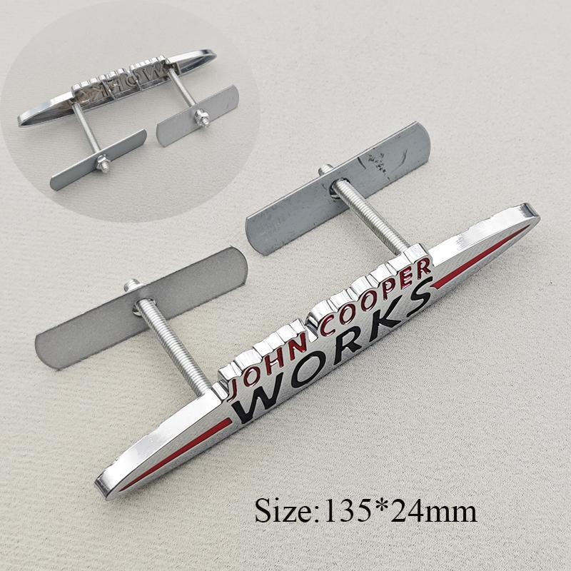 3D Metal Logo John Cooper Works Embelm Car Grill Badge Trunk Sticker For Mini R60 F56 R56 F54 F57 R70 JCW F60 F55 Accessories