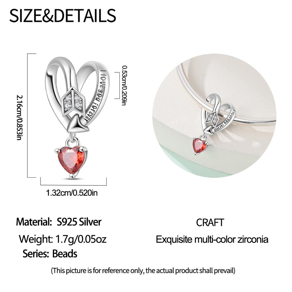 Copper Sweetheart Rose Red Air Balloon Beaded Love Charms Fit Original Bracelet Jewelry Making Women Gift