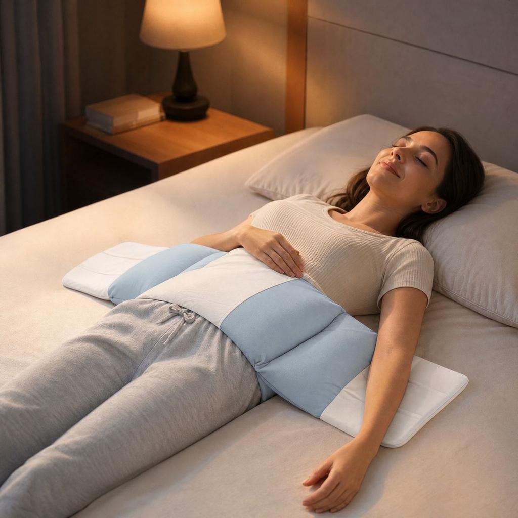 Sleep Lumbar Support Pad, Waist Cushion for Back Pressure Relief During Rest