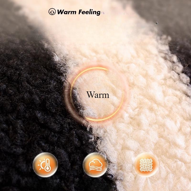 Lamb Wool Stripe Sofa Cushion Autumn Winter Non Slip Premium Plush Seat Mat Four Season Universal Soft Cover Hand Towel Cloth Home Dustproof Pad