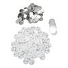 100 Set Pin Back Button Parts Tinplate Plastic Base Rustproof Widely Used Button Making Supplies for
