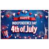 Polyester Material Fireworks Banner Bunting Decor Event Decor Colorful Print Statue of Liberty Independence Day Banner