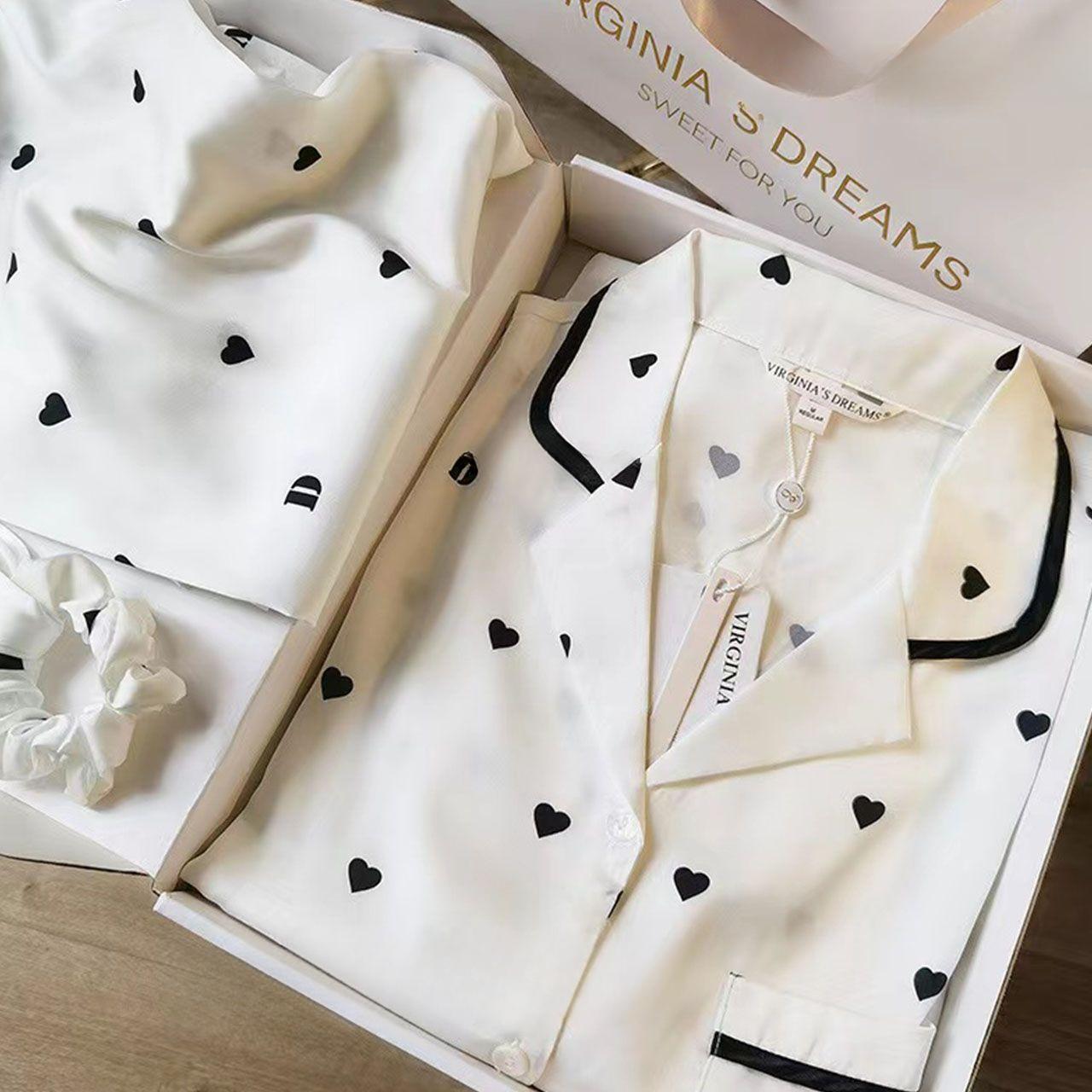 

Новая пижама с тигровым узором, высококачественный комплект пижамы из ледяного шелка, женский комплект домашней одежды с брюками с длинными рукавами на весну и осень 2XL