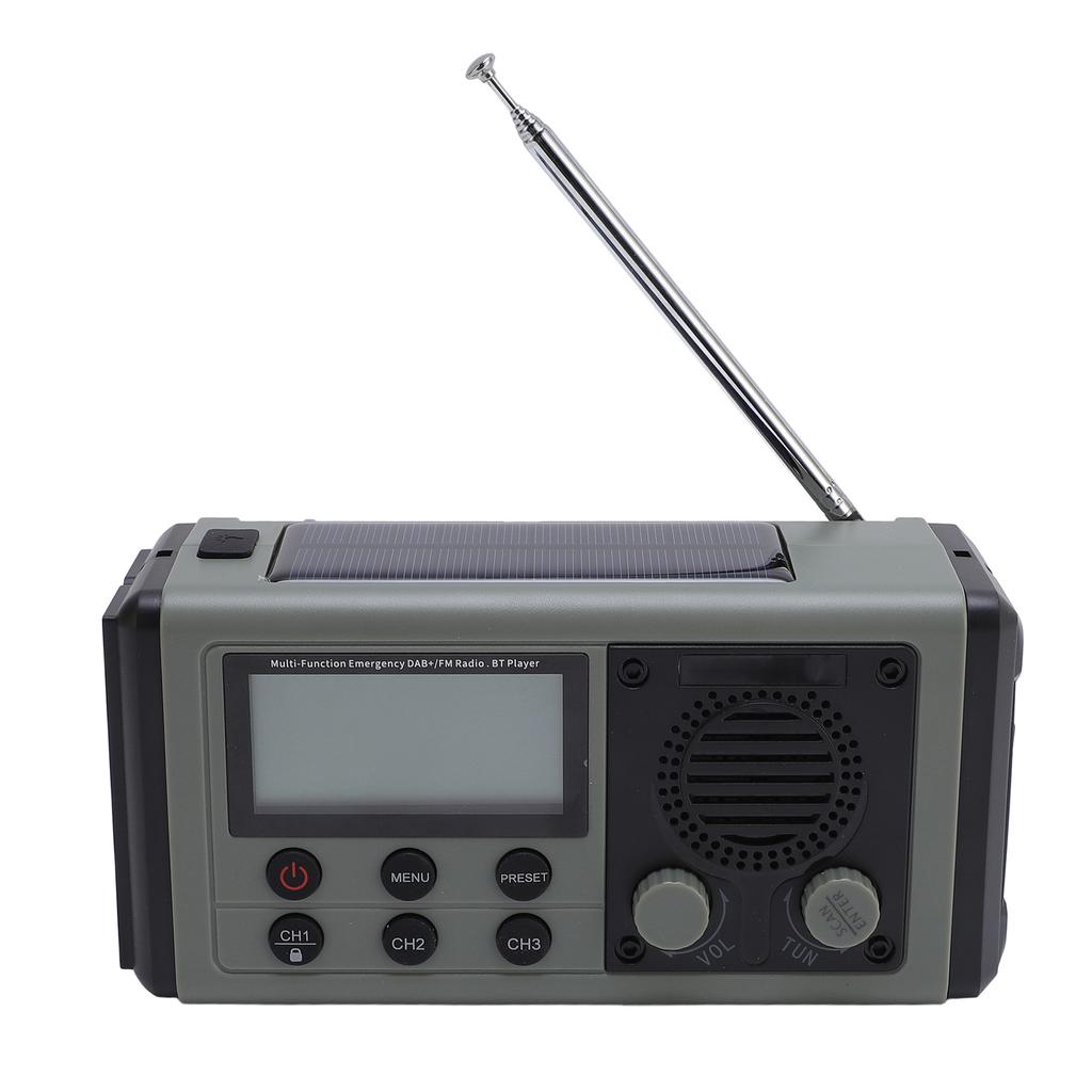 Multifunction Radio Solar Hand Crank Radio   Spker Large Capacity Power Source for Outdoor Lighting Emergency