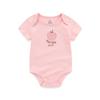 KIDDIEZOOM 4 Pcs Fashion Baby Boys Girls Bodysuits 100%Cotton Soft Newborn Clothes