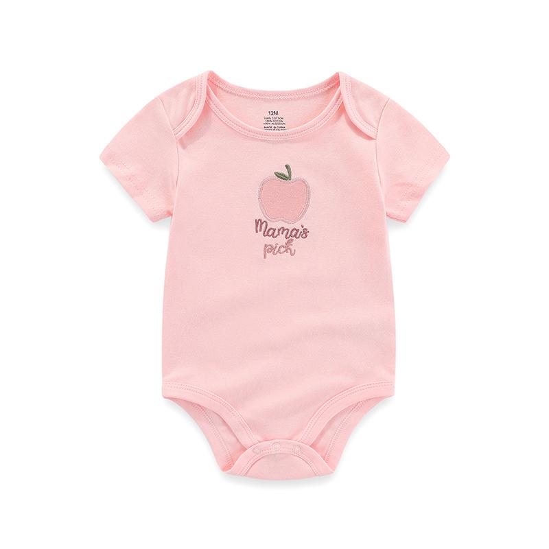 KIDDIEZOOM 4 Pcs Fashion Baby Boys Girls Bodysuits 100%Cotton Soft Newborn Clothes