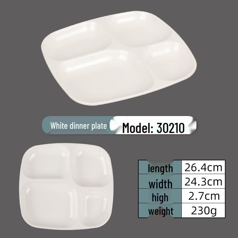 Rectangular Melamine Divided Meal Tray