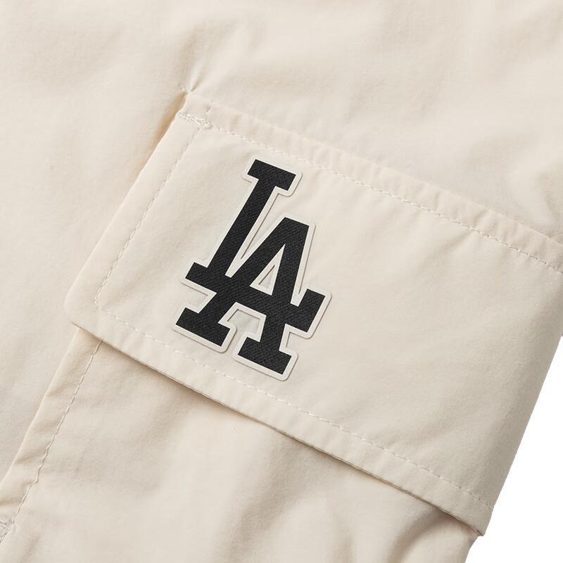 New MLB Casual Shorts Unisex Linen Cream 3ASMB0443-07CRM