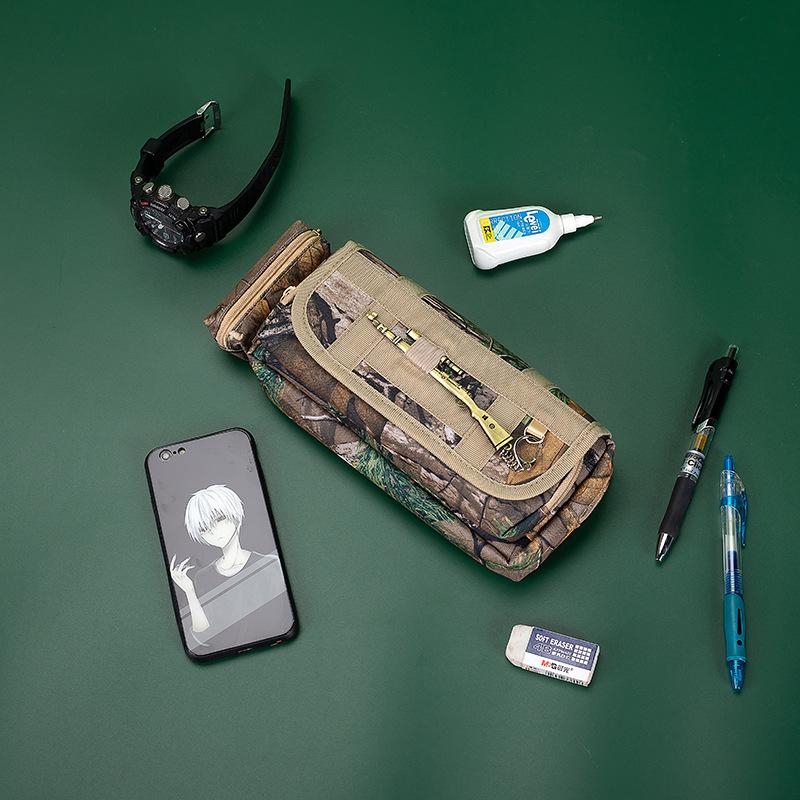 

1 шт., студенческий пенал для мальчиков, камуфляжный солдатский стиль, пенал высокой емкости, сумка для хранения канцелярских принадлежностей, школьные принадлежности