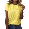 Europäische & Amerikanische High Street Mode Lockeres Damen Sommer T-Shirt mit Print