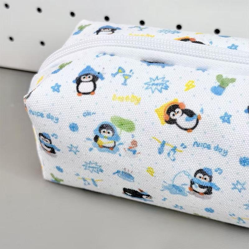 Cute Animal Penguin Large Capacity Storage Pen Bag Student Stationery Makeup Bag Travel Organizer Bag Gifts 1Pc
