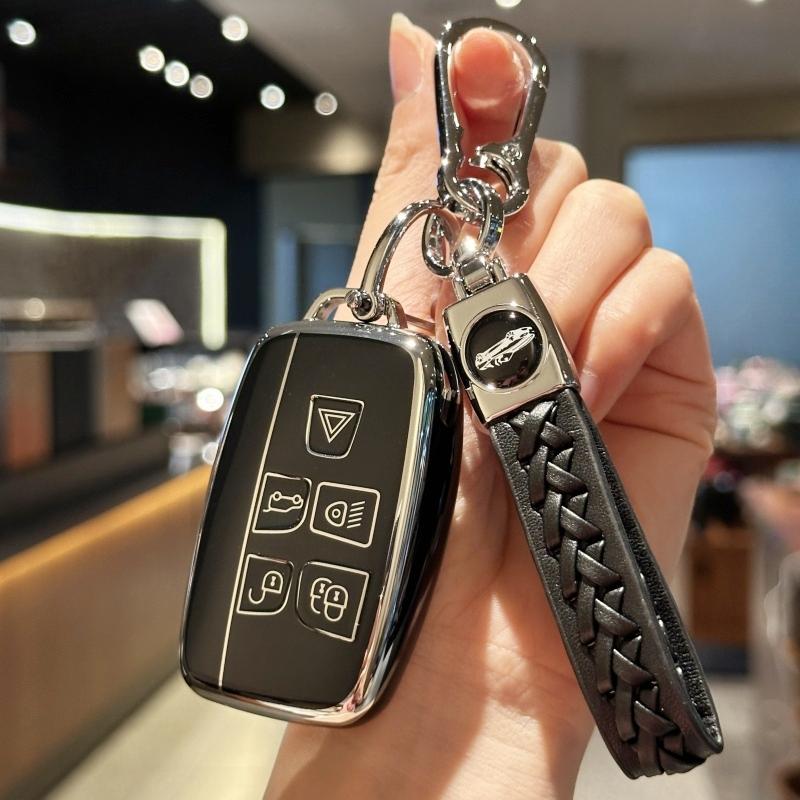 

Чехол-брелок с брелком для Land Rover LR4 Range Rover Sport Evoque Jaguar XF XJ XJL F-pace чёрный