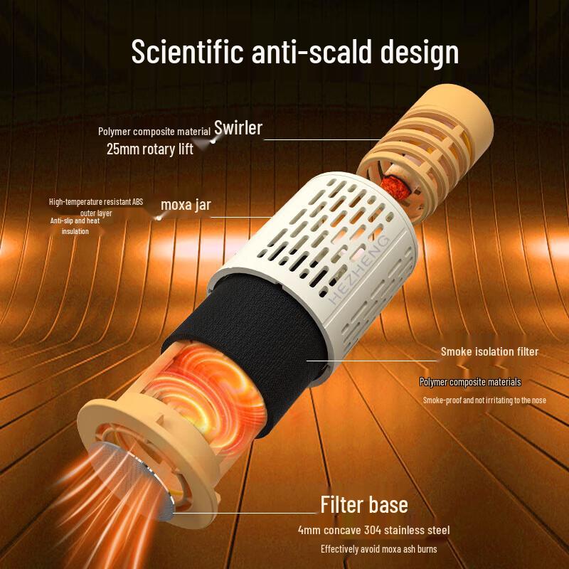 Hezheng Smokeless Electric Moxibustion Device (2-Pack)