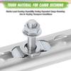 10pcs L Track Double Lug Threaded Stud Nut Fitting Tie Down Used with L Track Rail for Trailer Truck Bed Cargo 3/8-24 45mm