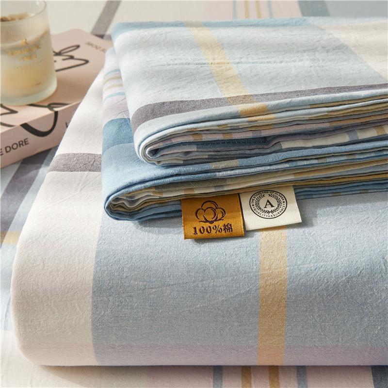 

100% Хлопок Bare Home Простыня на резинке - Хлопковое покрывало класса А, цвет клетчатый, Покрывало для кровати, Очень мягкий и удобный комплект простыней, Прочный и долговечный 150x200cm