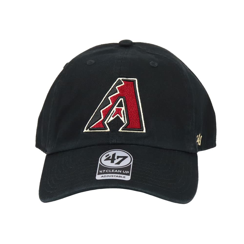 47 Cap Major League Baseball MLB Logo Hat Cleanup Brand Low Cap Unisex Arizona Diamondbacks Black Free Size Men's Women's B-RGW29GWS-BKB