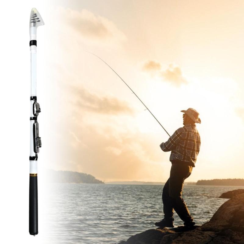Collapsible Short Section Saltwater Fishing Poles High Strength Carbon Construction Easy Assembly Design