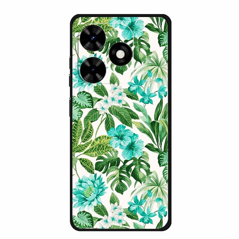 For Tecno Spark Go 2024 Case Luxury TPU Silicone Soft Back Cover Phone Cases for Tecno SparkGo 2024 BG6 Shockproof Flower Fundas
