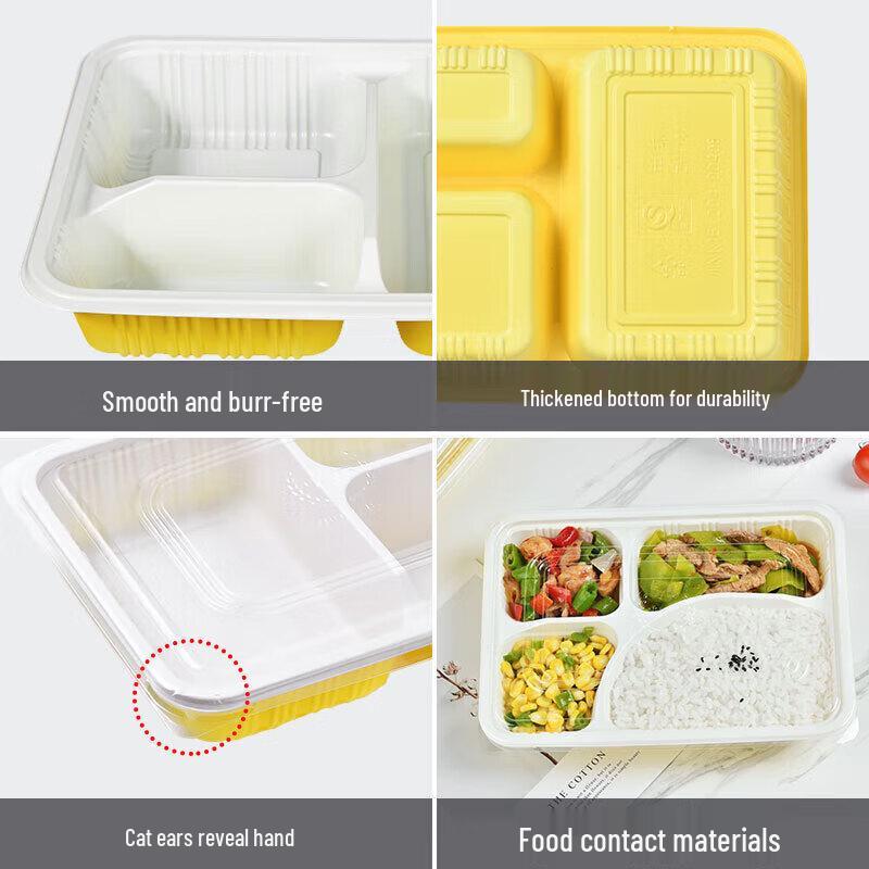 Microwaveable Disposable Compartmented Plastic Lunch Boxes