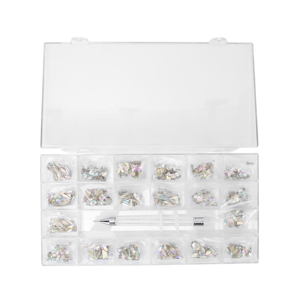 1000pcs Nail Art Glass Stone Flatback DIY Nail Art Decoration Picker Dotting Pen Set