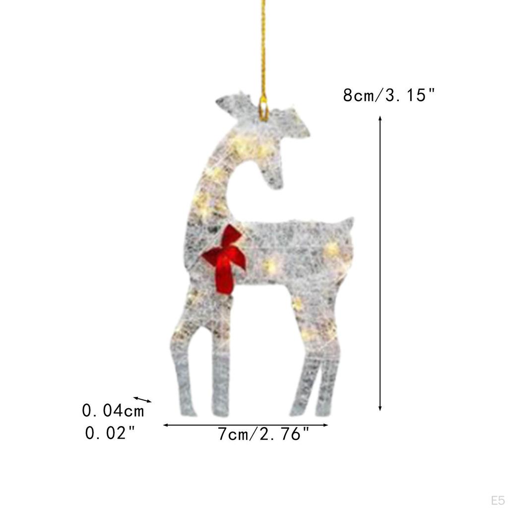 Christmas Tree Hanging Ornament Acrylic Decoration Elk Pendant for Outdoor