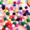 50Pcs/Pack Multicolored Polyester Wool Pom Poms Balls Diy Handmade Jewelry Accessories